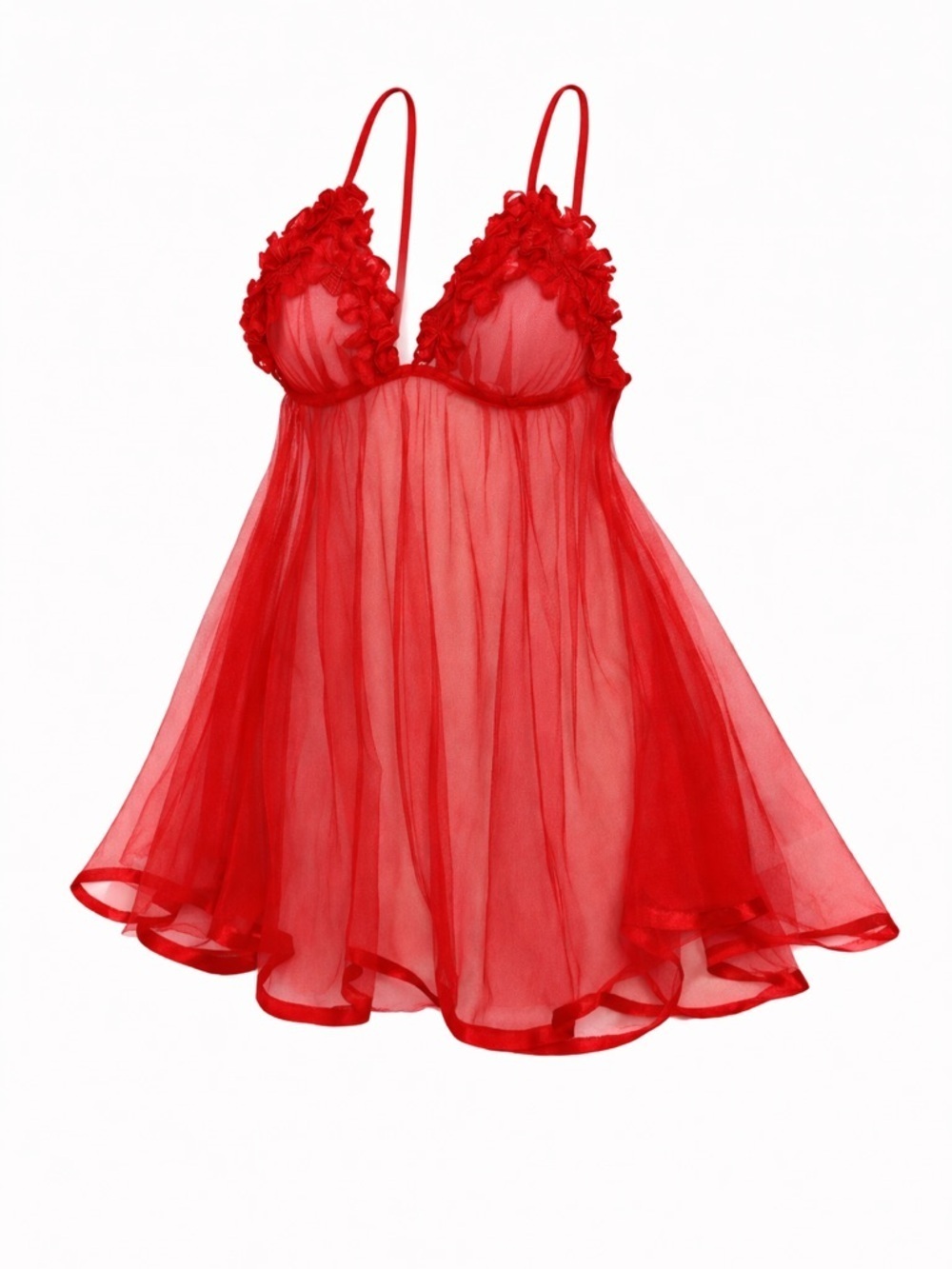 Vintage Y2K Fredrick’s of Hollywood Red Teddy Mesh Lingerie Plus 3X